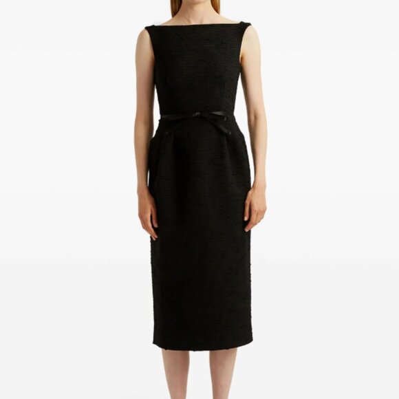 BNWT AW24 ERDEM SLEEVELESS MIDI TWEED PENCIL DRESS 2 - Picture 1 of 13